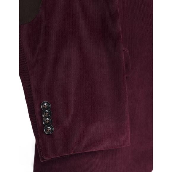 Tommy Hilfiger Men's Modern-Fit 100% Cotton Corduroy Sport Coat Burgundy 38R NWT - Picture 5 of 7